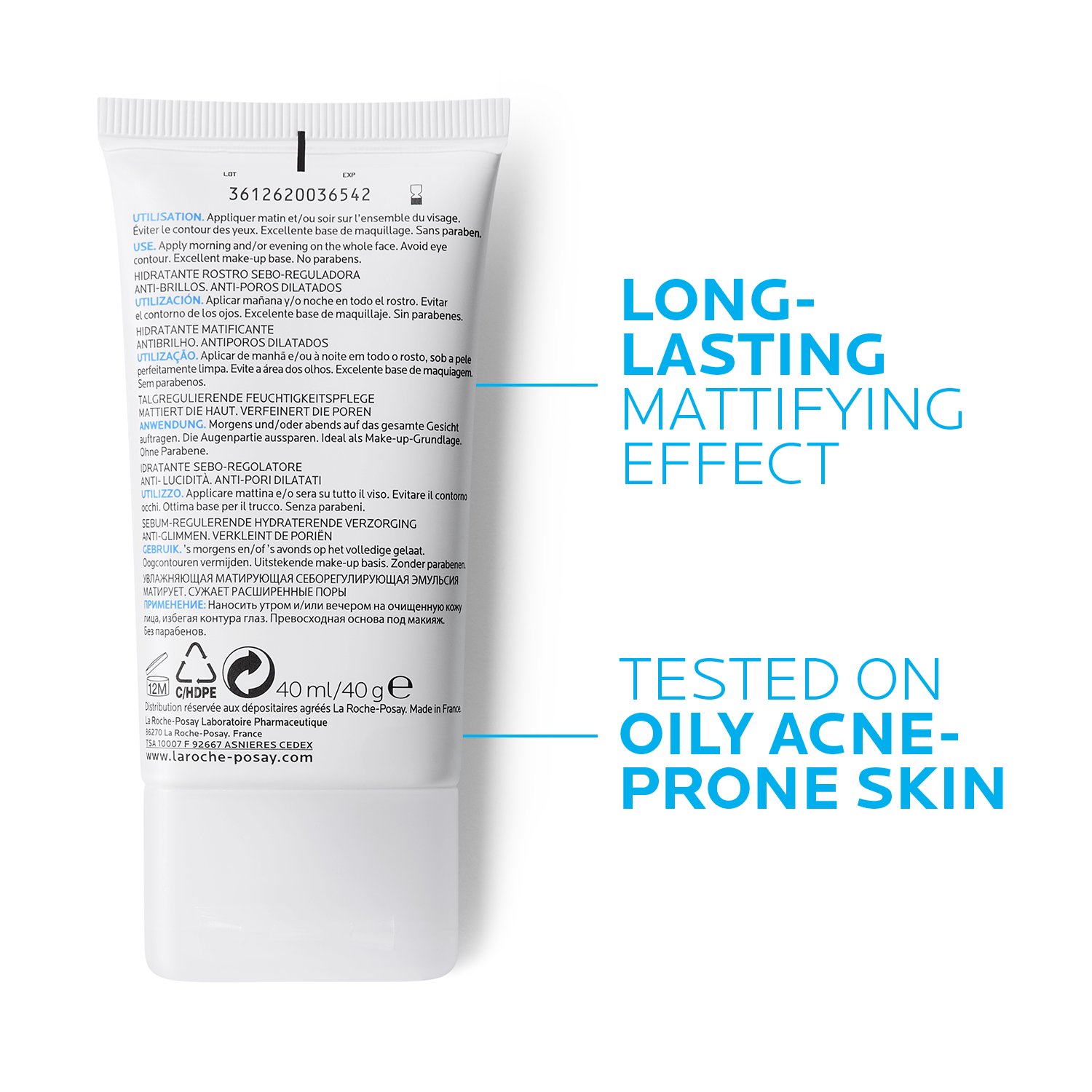 La Roche Posay Produktsida Tendens till akne Effaclar Mat Sebo Controlling 40ml
