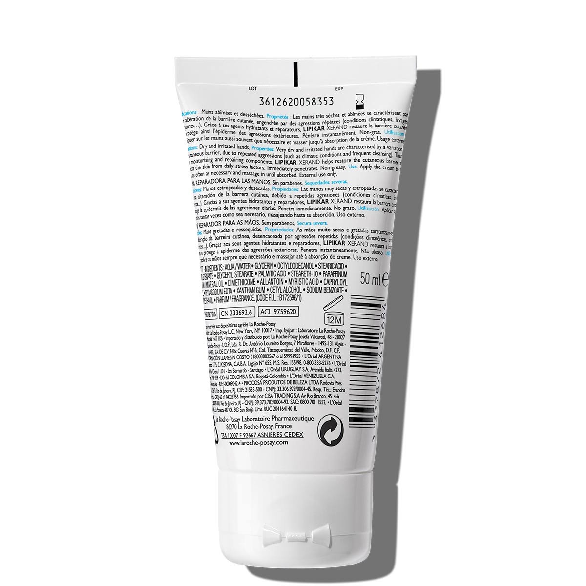 La Roche Posay Kroppsvård Lipikar Xerand 50ml 3337872412684 Baksida