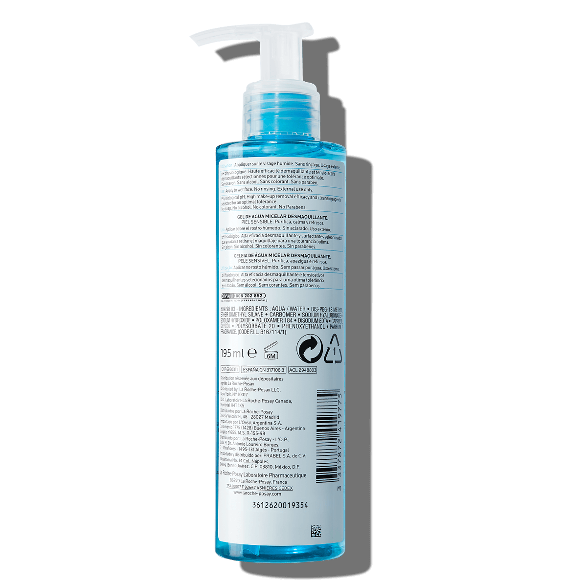 La Roche Posay Produktsida Sminkborttagning Micellar Water Gel 195ml